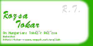 rozsa tokar business card